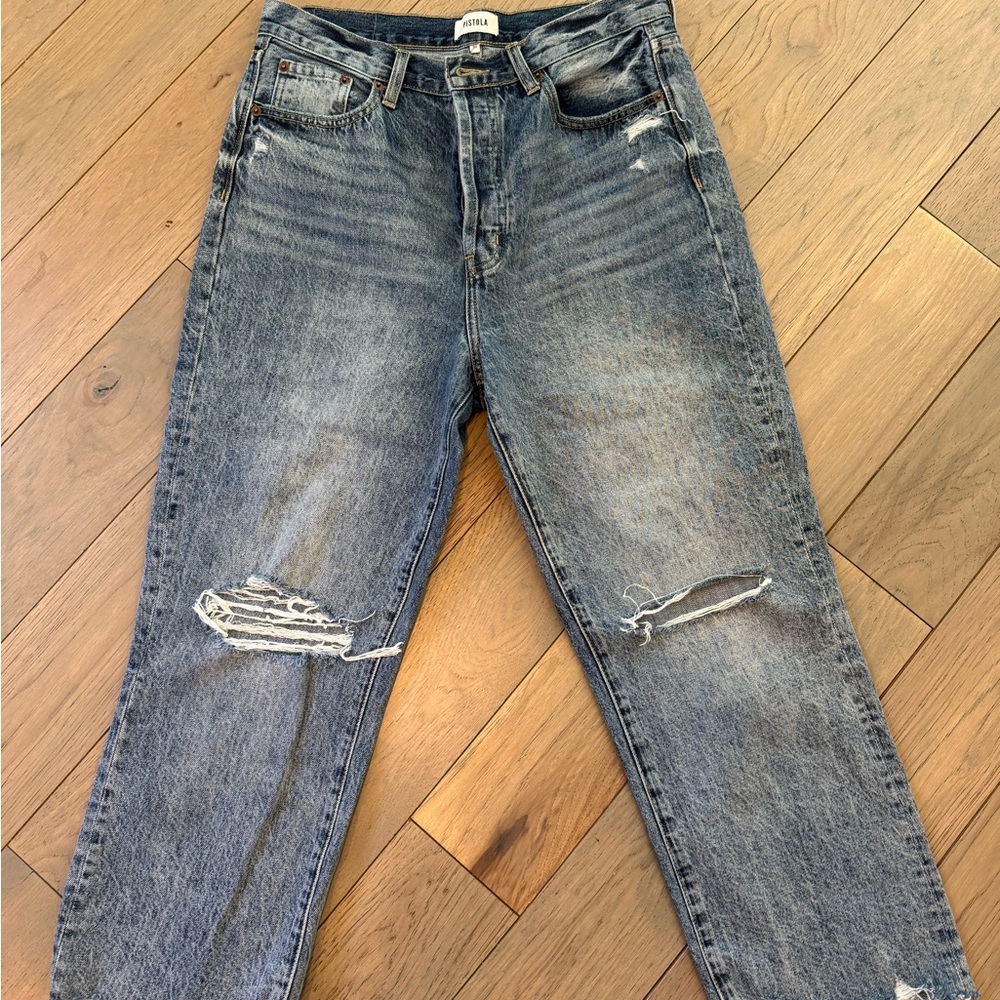 Pistola Relaxed Distressed Jeans Cropped high rise size 30 soft Cassie